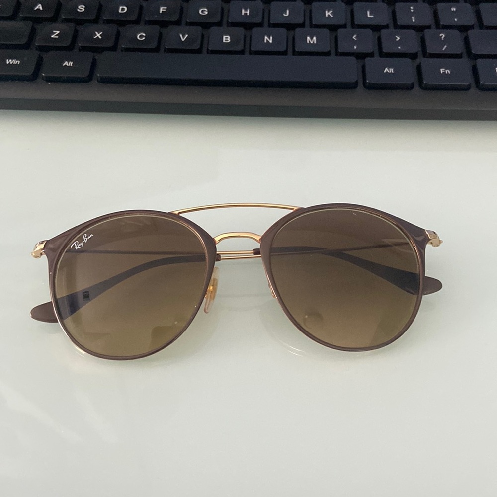 Brown and gold Phantos ray ban sunglasses